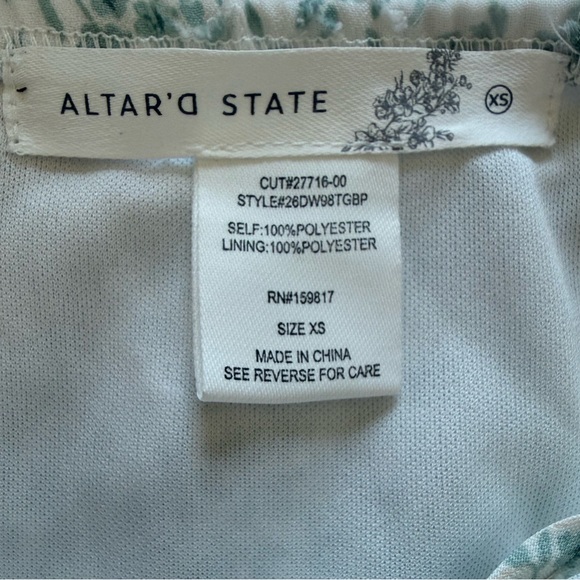 Altar’d State Floral Lace Trim Tiered Midi Dress NWT XS - Picture 3 of 5